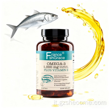 Shecome Omega 3 Softgel di olio di pesce Supporto cerebrale